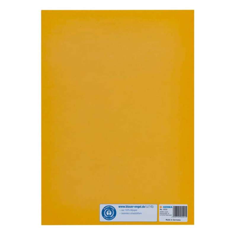 HERMA Heftumschlag Papier A4 und A5 gelb A4 hinten