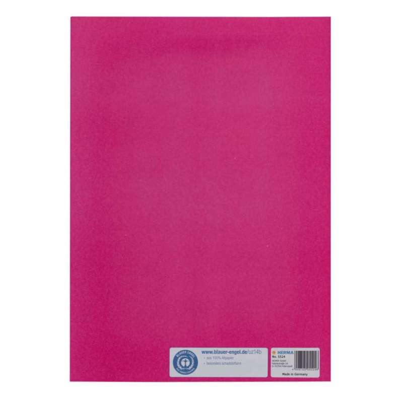 HERMA Heftumschlag Papier A4 und A5 pink A4 hinten