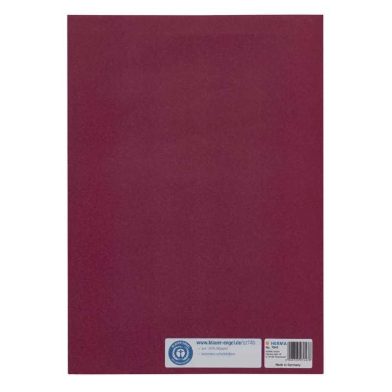 HERMA Heftumschlag Papier A4 und A5 kirschrot A4 hinten
