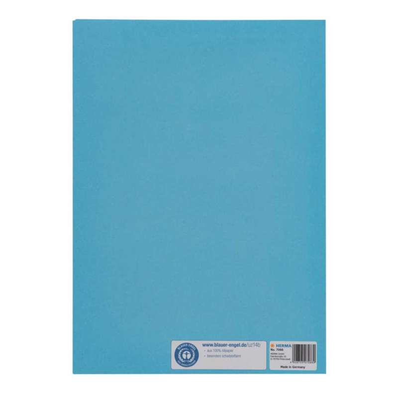 HERMA Heftumschlag Papier A4 und A5 hellblau A4 hinten