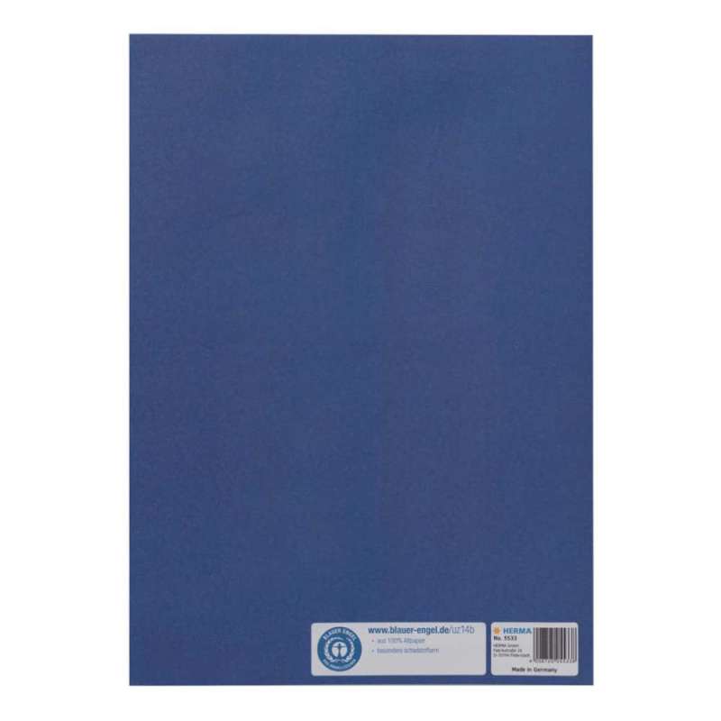 HERMA Heftumschlag Papier A4 und A5 dunkelblau A4 hinten