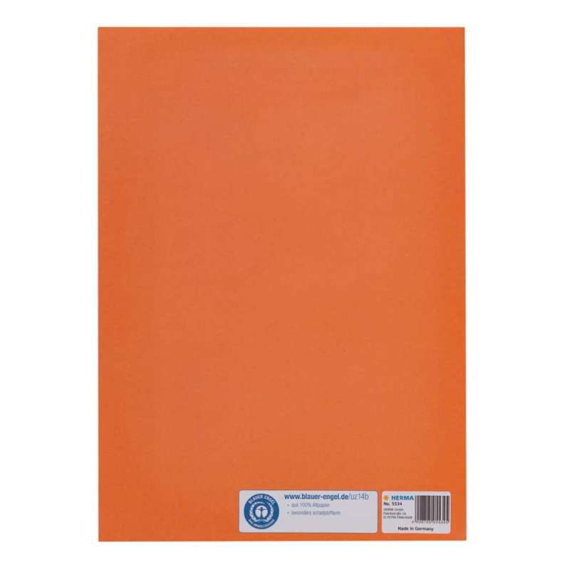 HERMA Heftumschlag Papier A4 und A5 orange A4 hinten