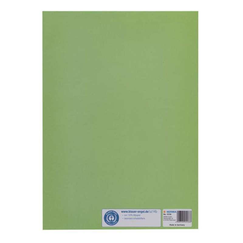 HERMA Heftumschlag Papier A4 und A5 grasgrün A4 hinten