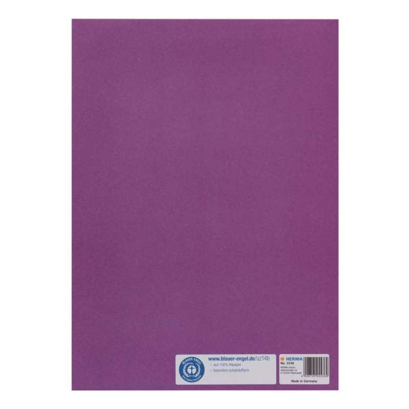 HERMA Heftumschlag Papier A4 und A5 violett A4 hinten