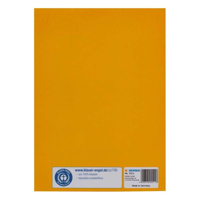 HERMA Heftumschlag Papier A4 und A5 gelb A5 hinten