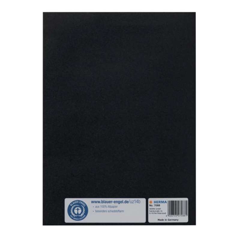 HERMA Heftumschlag Papier A4 und A5 schwarz A5 hinten