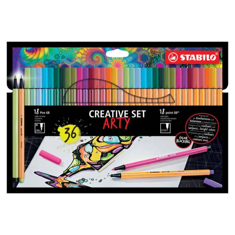 STABILO point 88 & Pen 68  Fineliner & Filzstifte Sets 36er Set