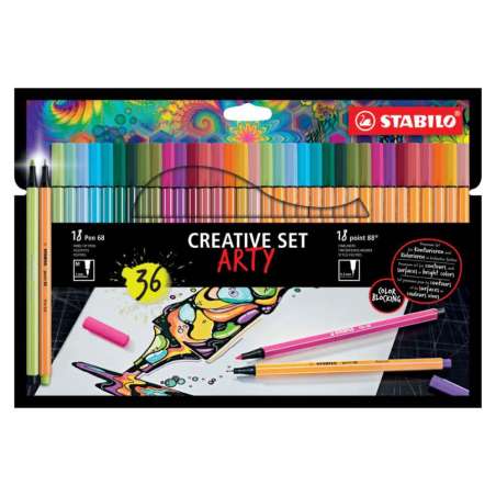 STABILO point 88 & Pen 68  Fineliner & Filzstifte Sets 36er Set