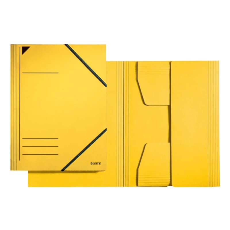 LEITZ Sammelmappe Karton DIN A4 mit Gummizug gelb