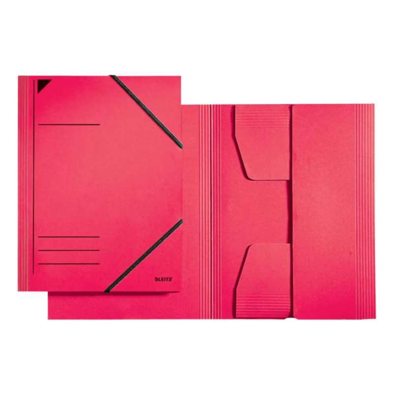 LEITZ Sammelmappe Karton DIN A4 mit Gummizug rot