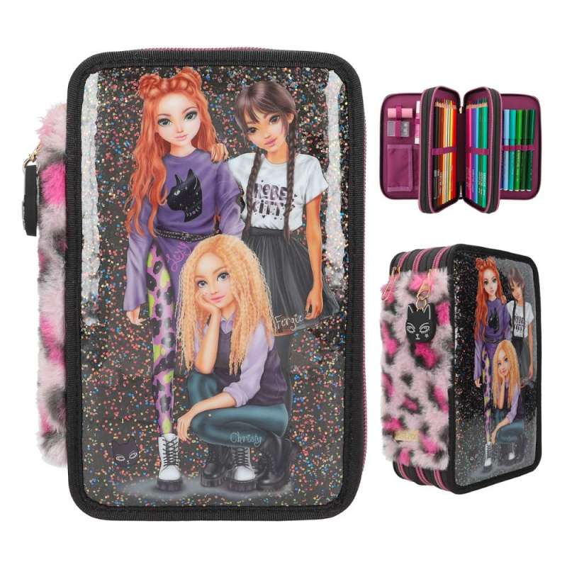 TOPModel 3 Fach Federtasche REBEL KITTY