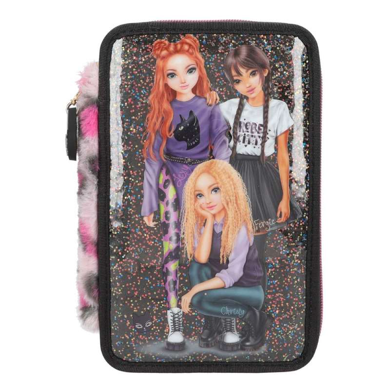 TOPModel 3 Fach Federtasche REBEL KITTY - Front