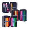 TOPModel 3 Fach Federtasche LED WOLF - sortiert