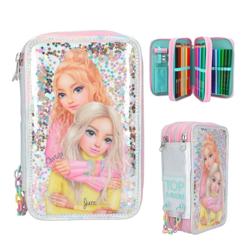 TOPModel 3 Fach Federtasche ELECTRIC