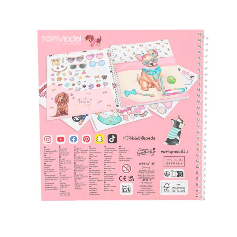 TOPModel Dress Me Up Stickerbuch DOGGY - hinten