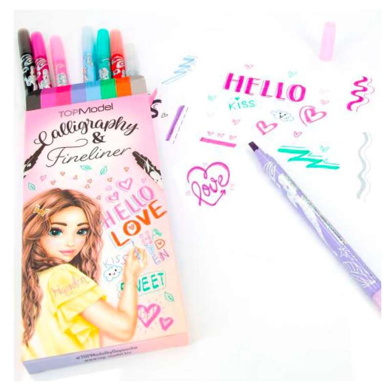TOPModel Kalligraphy und Fineliner Set - malen