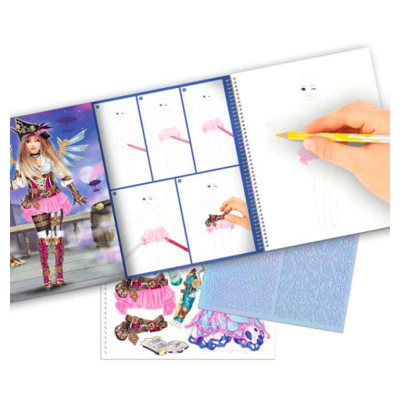 Create your TOPModel - Malbuch mit Stickern Fantasy - malen
