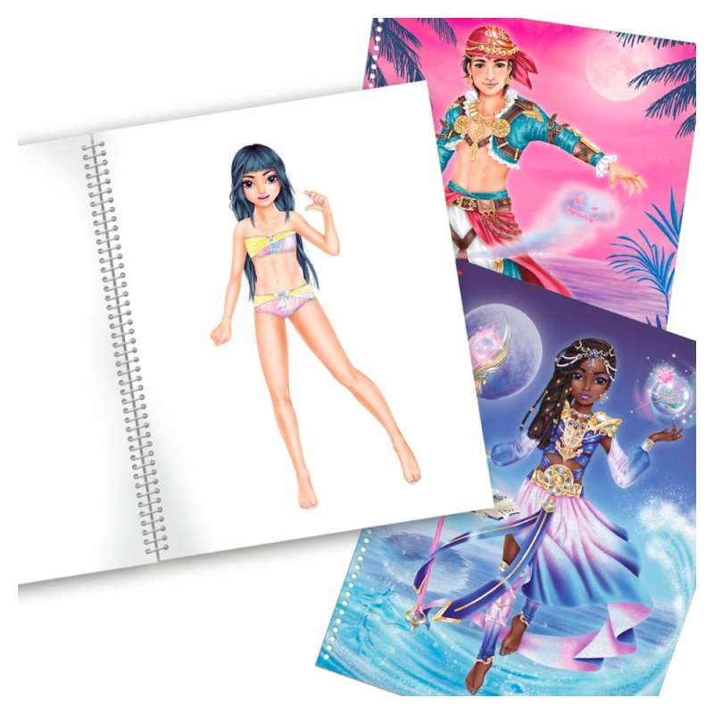 Create your TOPModel - Malbuch mit Stickern Fantasy - Beispiel