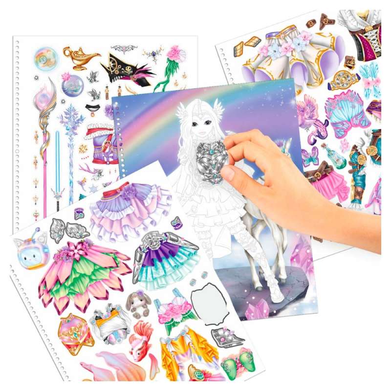 Create your TOPModel - Malbuch mit Stickern Fantasy - Farben