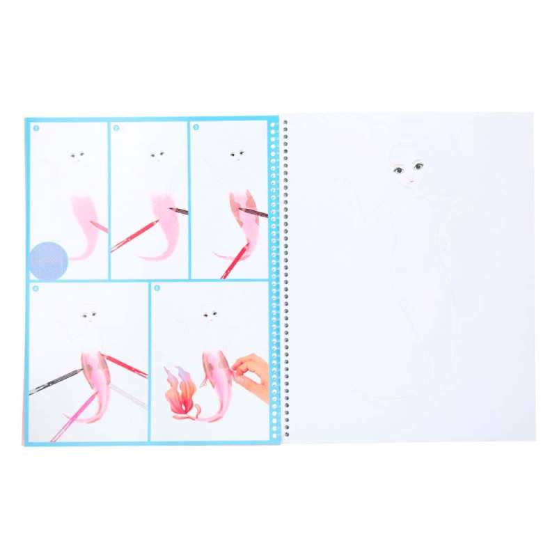 Create your TOPModel - Malbuch mit Stickern Fantasy - Blatt