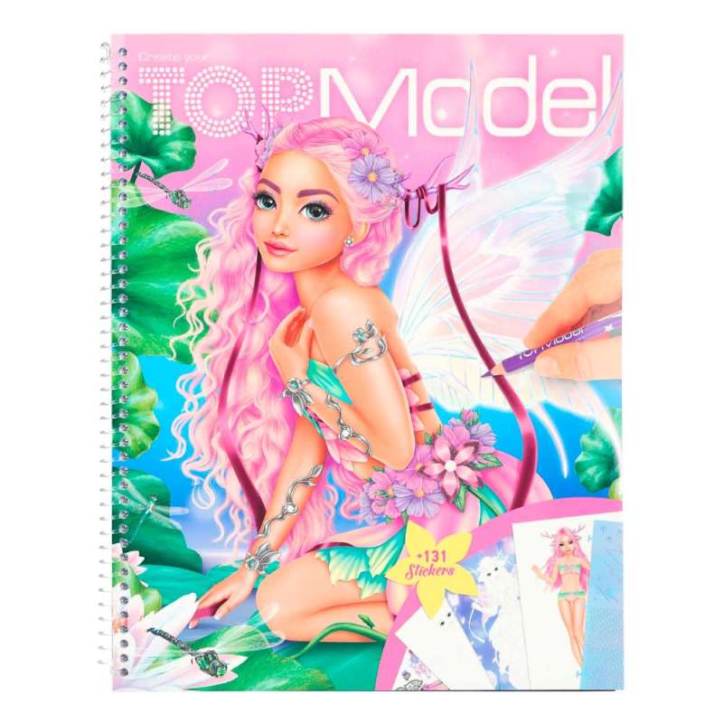 Create your TOPModel - Malbuch mit Stickern Fantasy - Front