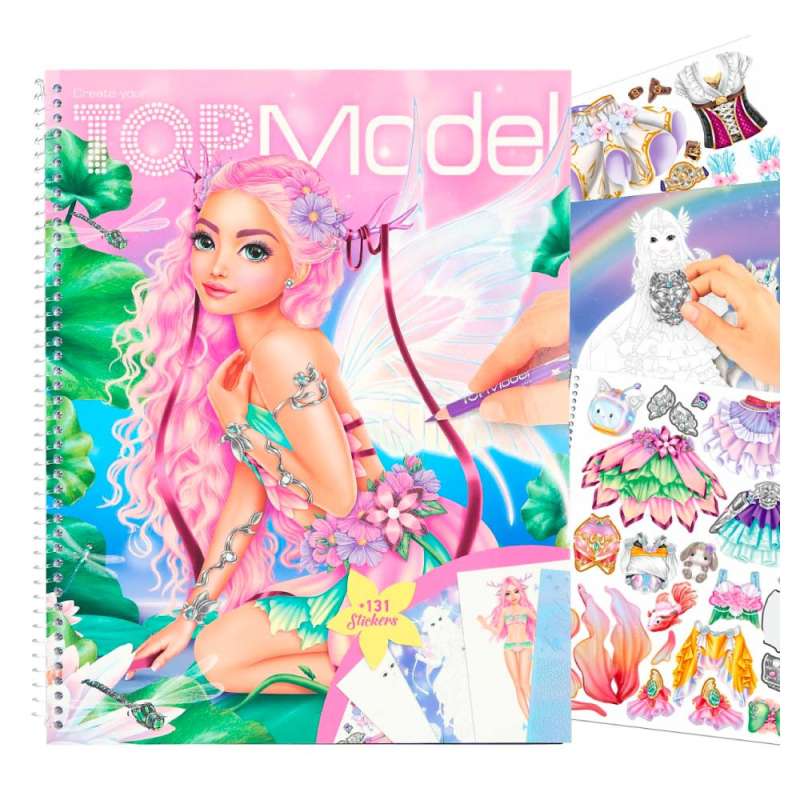 Create your TOPModel - Malbuch mit Stickern Fantasy