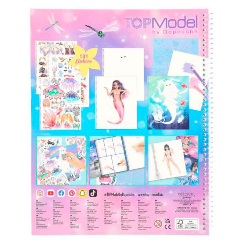 Create your TOPModel - Malbuch mit Stickern Fantasy - hinten