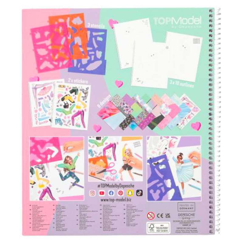 TOPModel DANCE Malbuch - hinten