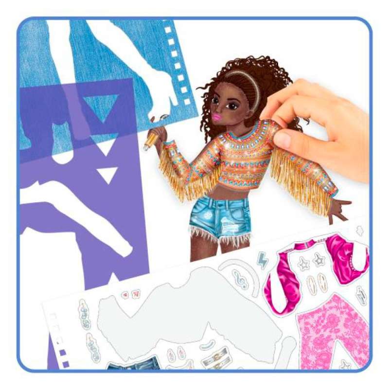 TOPModel POPSTAR Malbuch - Schablone