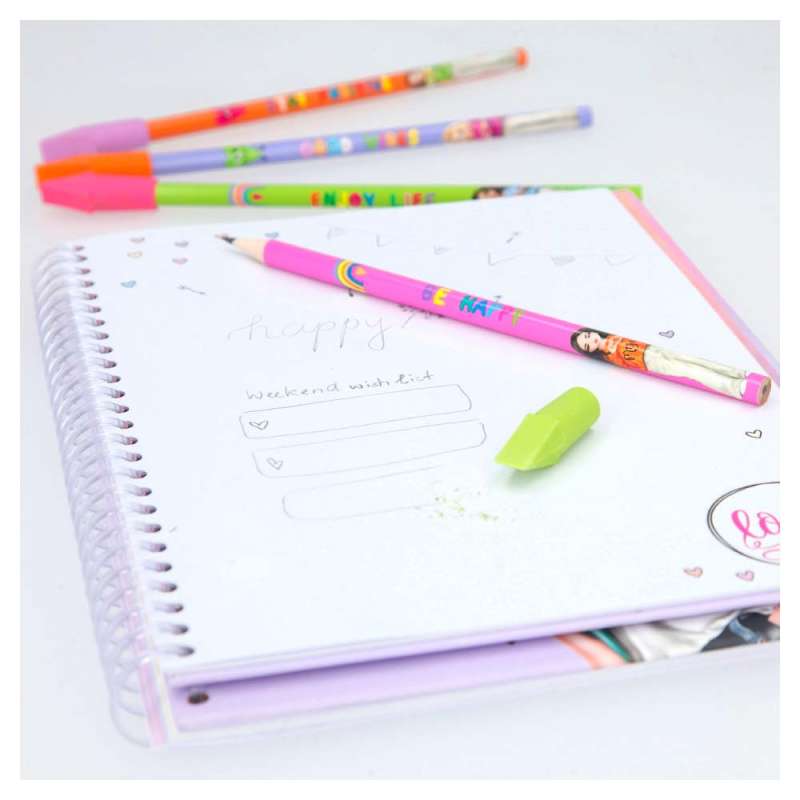 TOPModel Bleistift-Set mit Radier-Topper SELFLOVE - Block