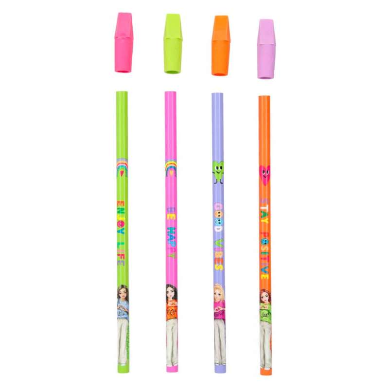 TOPModel Bleistift-Set mit Radier-Topper SELFLOVE - Stifte