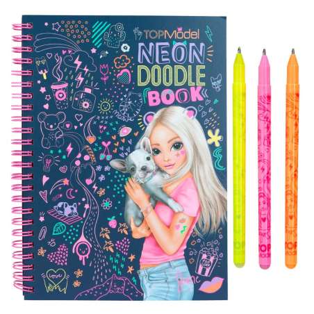 TOPModel Neon Doodle Malbuch-Set