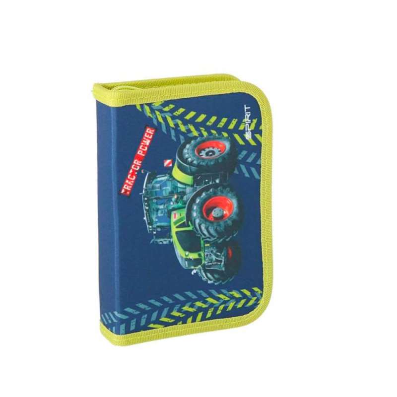 SPIRIT Federmäppchen für Jungen 1-Zip 28-teilig - TRACTOR
