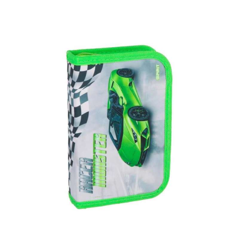 SPIRIT Federmäppchen für Jungen 1-Zip 28-teilig - RACER MONSTER