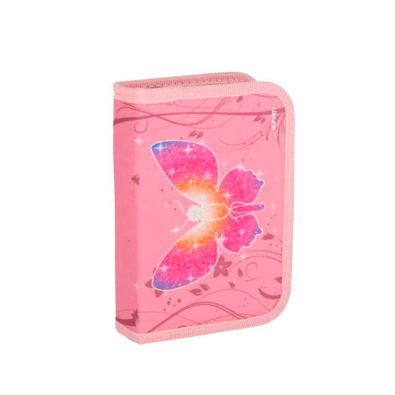 SPIRIT Federmäppchen für Mädchen 1-Zip 28-teilig - PINK BUTTERFLY