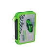 SPIRIT Federmäppchen für Jungen 2-Zip 28-teilig - Racer Monster