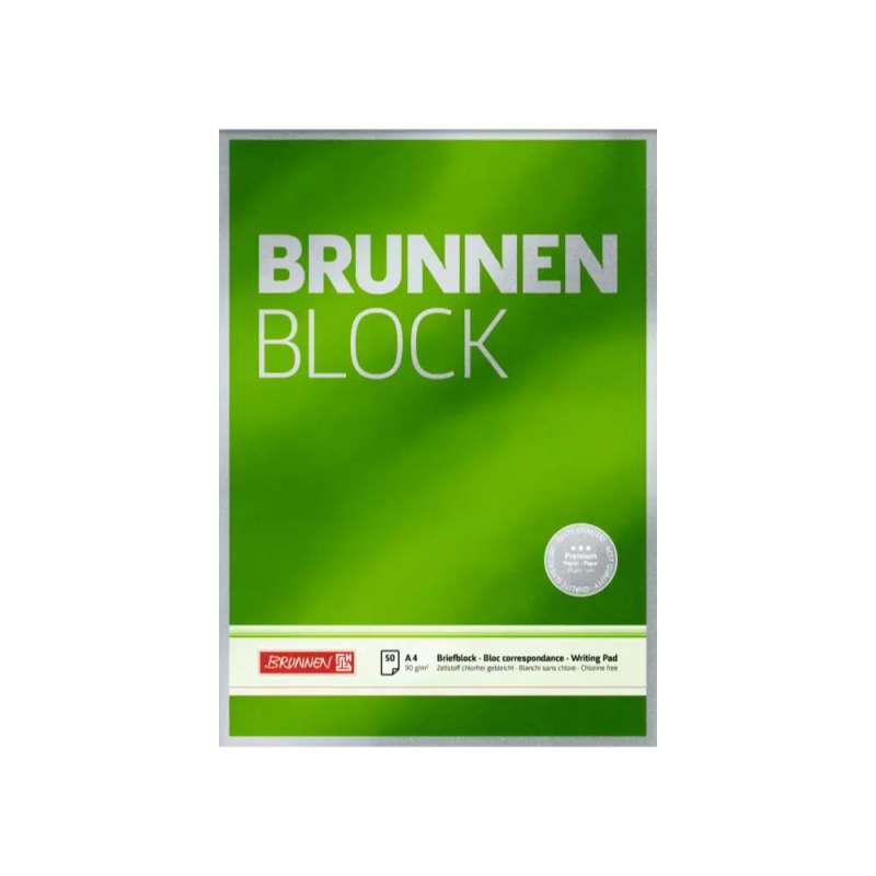 Brunnen Briefblock „BRUNNEN-Block“ DIN A4 - unliniert