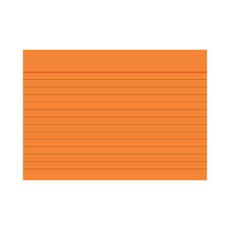 BRUNNEN Karteikarten verschiedene Größen und Farben A6, liniert, orange