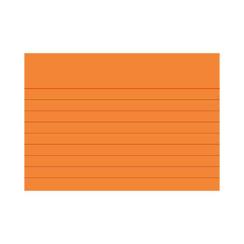 BRUNNEN Karteikarten verschiedene Größen und Farben A7, liniert, orange