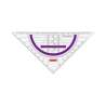 BRUNNEN Geodreieck glasklar und bruchsicher - 16 cm und 22 cm - mit Griff - purple