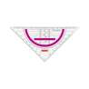 BRUNNEN Geodreieck glasklar und bruchsicher - 16 cm und 22 cm - mit Griff - pink