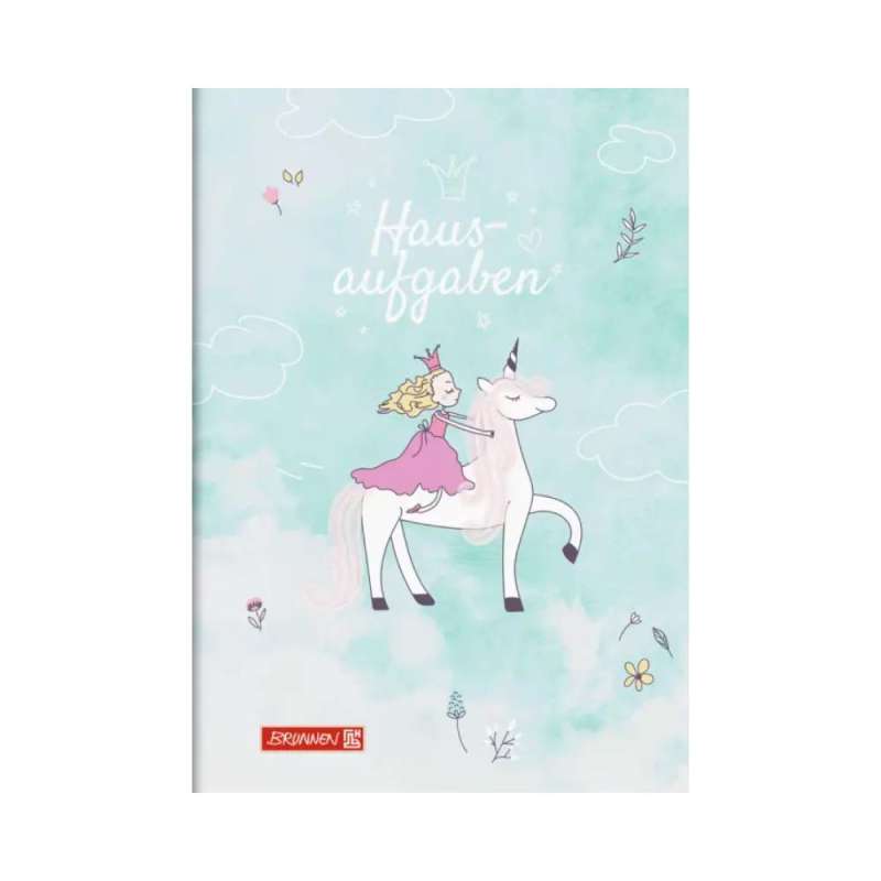 BRUNNEN Hausaufgabenheft in den Größen A4, A5 und A6 in verschiedene Farben - Unicorn