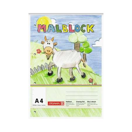 BRUNNEN Zeichenblock Malblock A4 und A3 - in 30 - 100 Blatt - Ziege