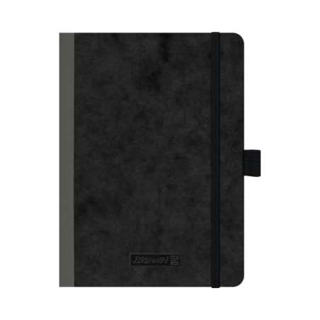 BRUNNEN Notizbuch Premium FACT!plus Kladde - A4, A5 und A6 - in verschiedenen Farben Gummizugverschluss, A6, punktiert, schwarz
