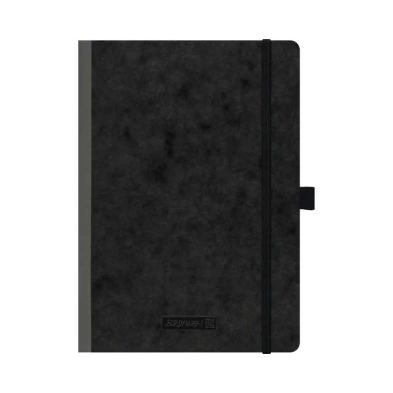 BRUNNEN Notizbuch Premium FACT!plus Kladde - A4, A5 und A6 - A5, punktiert, Gummizugverschluss, schwarz