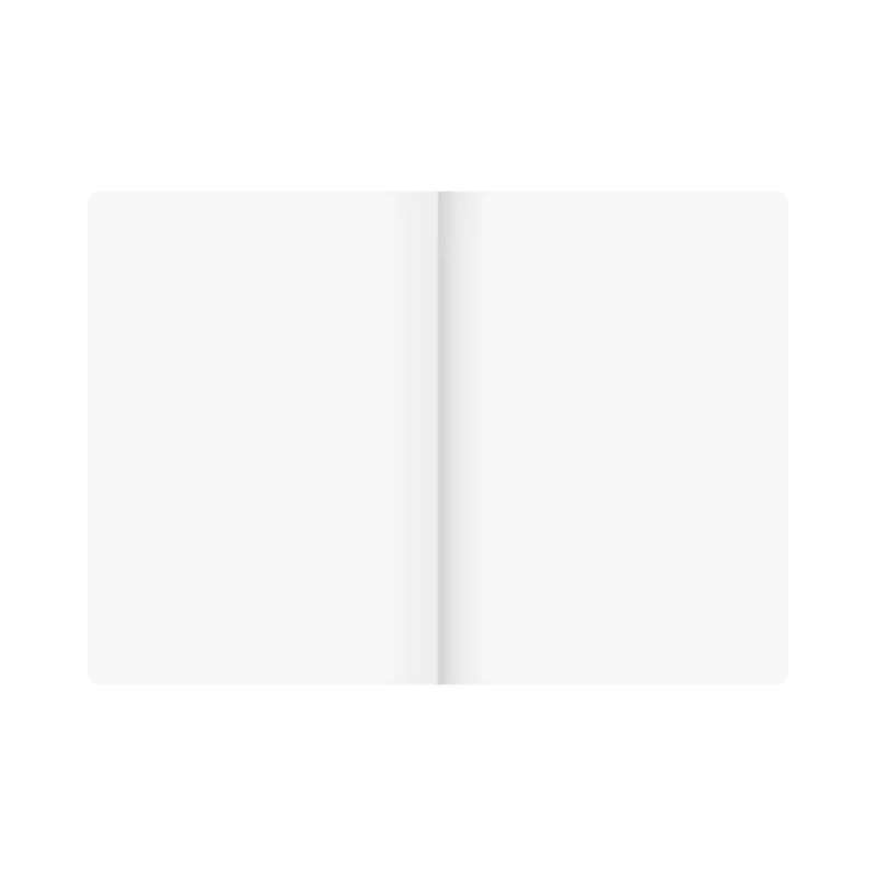 BRUNNEN Notizbuch Premium FACT!plus Kladde - A4, A5 und A6 - A4, unliniert, Gummizugverschluss, braun offen