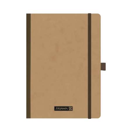 BRUNNEN Notizbuch Premium FACT!plus Kladde - A4, A5 und A6 - A5, unliniert, Gummizugverschluss, braun