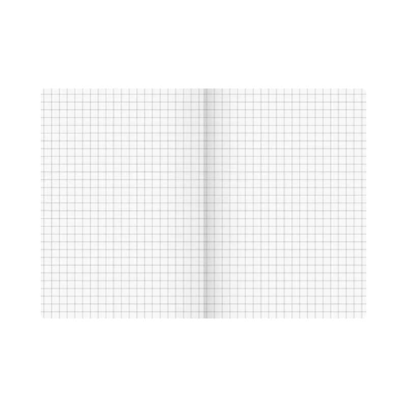 BRUNNEN Notizbuch Premium FACT!plus Kladde - A4, A5 und A6 - A6, kariert, Gummizugverschluss, schwarz offen