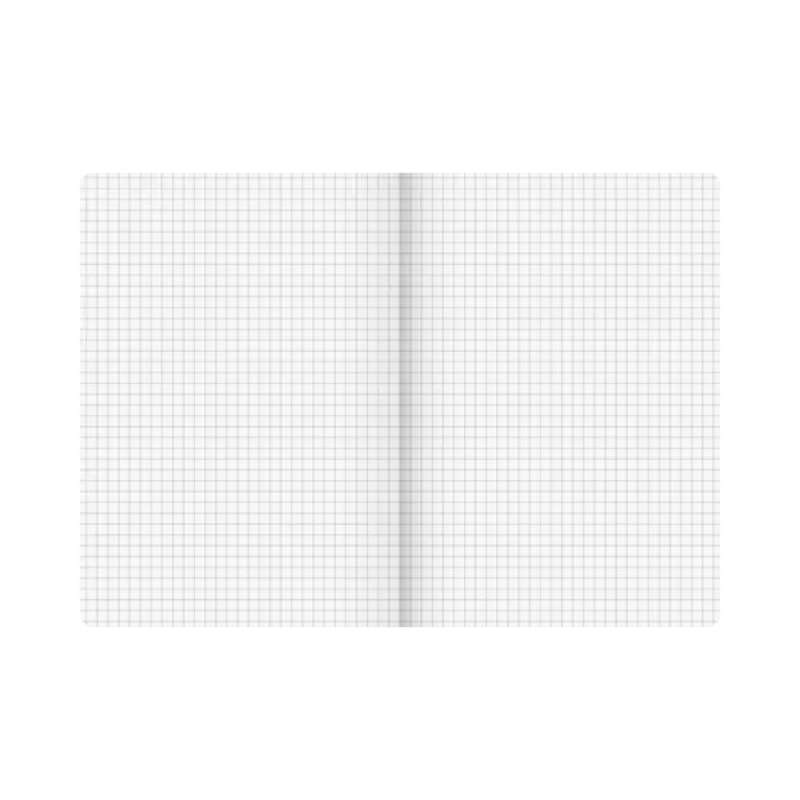 BRUNNEN Notizbuch Premium FACT!plus Kladde - A4, A5 und A6 - A5, kariert, Gummizugverschluss, schwarz offen