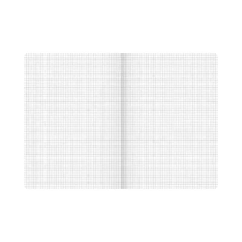 BRUNNEN Notizbuch Premium FACT!plus Kladde - A4, A5 und A6 - A4, kariert, Gummizugverschluss, schwarz offen